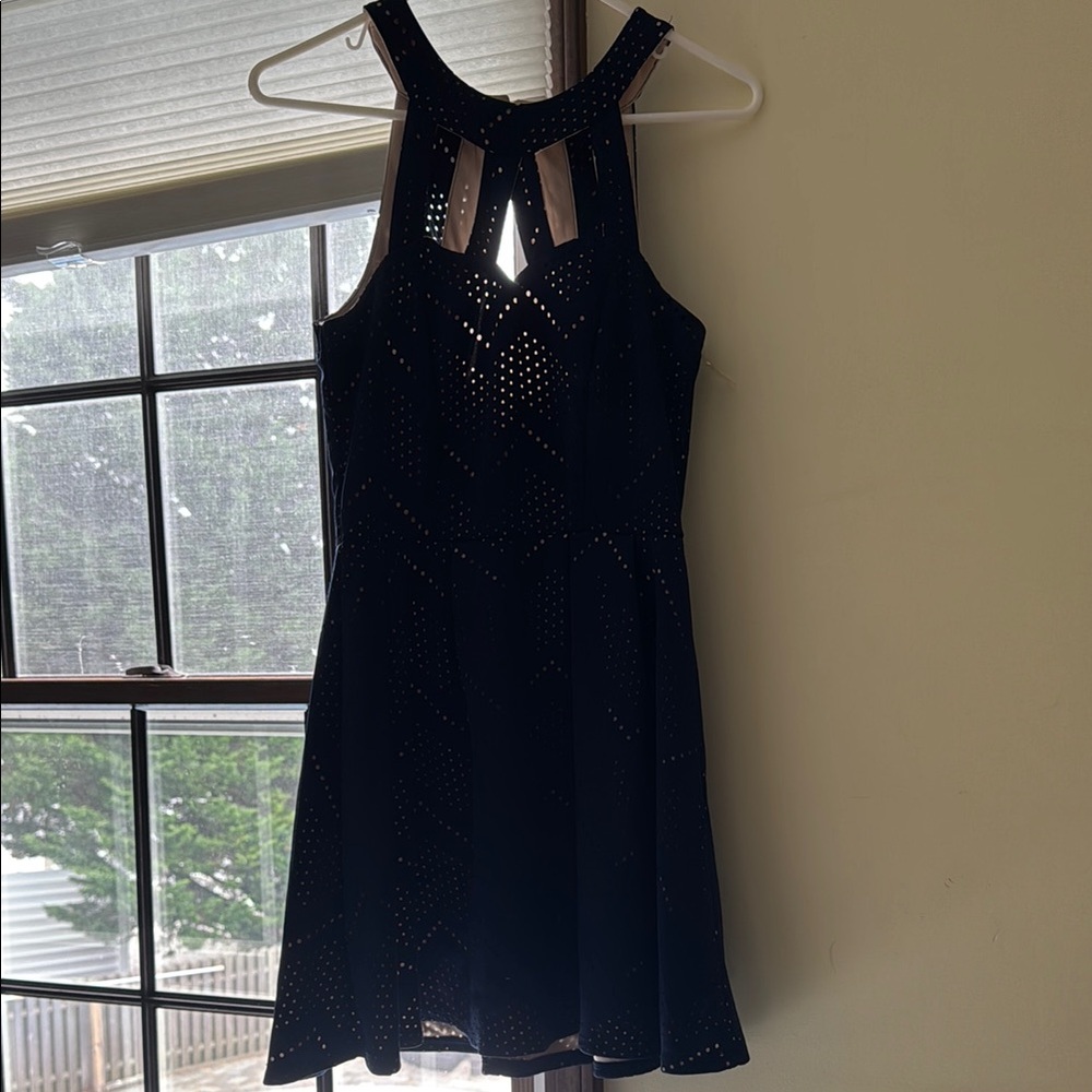 Navy and Cream Dress